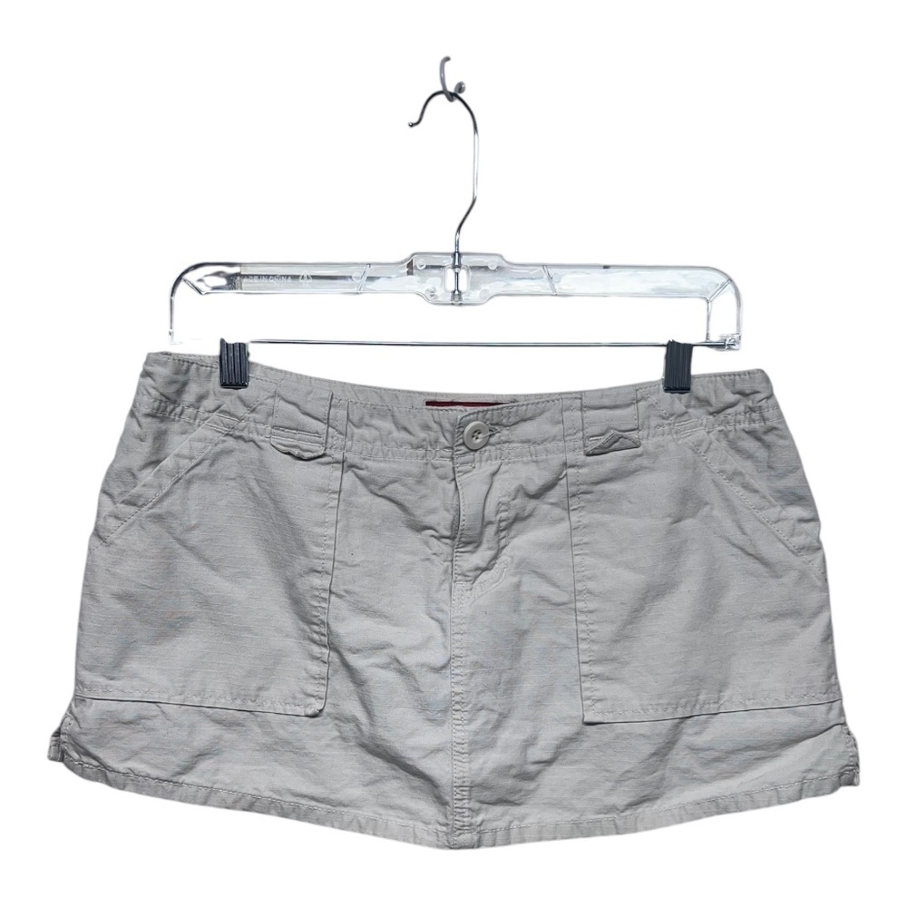 Y2K Vtg Tan Micro Mini Skort